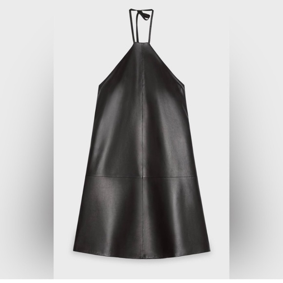 Zara | Dresses | Genuine Leather Halter Dress By Steven Meuse For Zara |  Poshmark